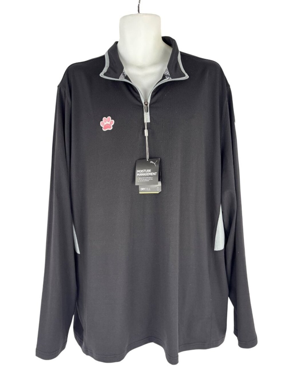 PUMA NWT Black Quarter-Zip Pullover DryCELL Men's Sporty Gorpcore Activewear